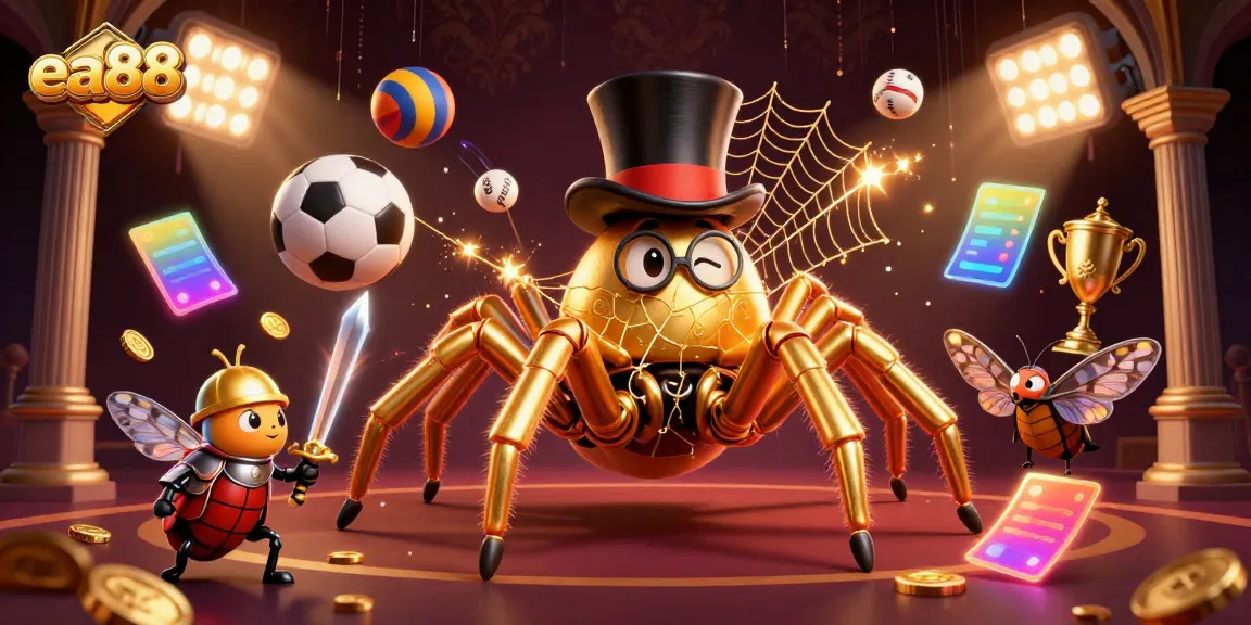 Experience the thrilling world of ea88 gaming with a vibrant illustration featuring unique characters and sports elements.